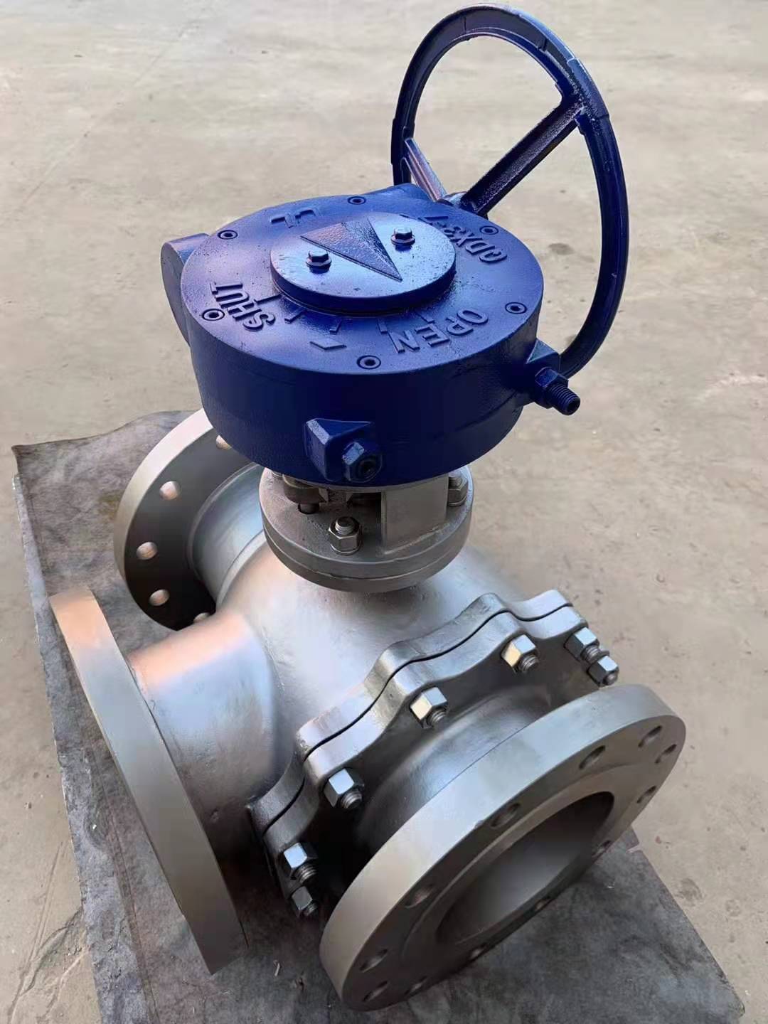 蝸輪不銹鋼三通球閥