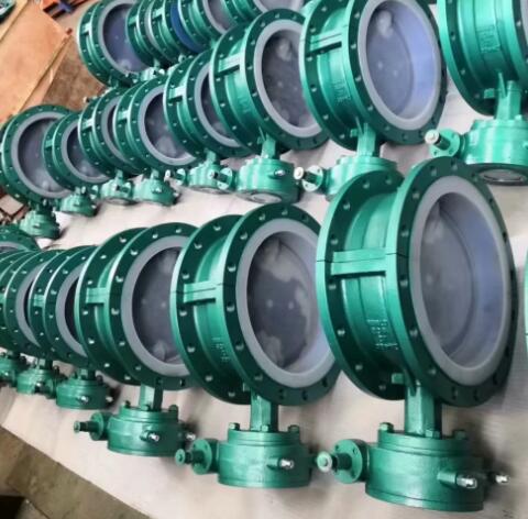 蝸輪法蘭襯氟蝶閥