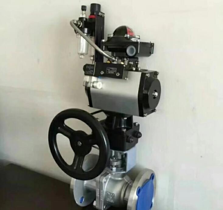 不銹鋼氣動法蘭球閥