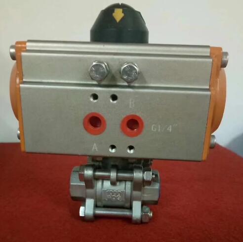 不銹鋼氣動螺紋球閥